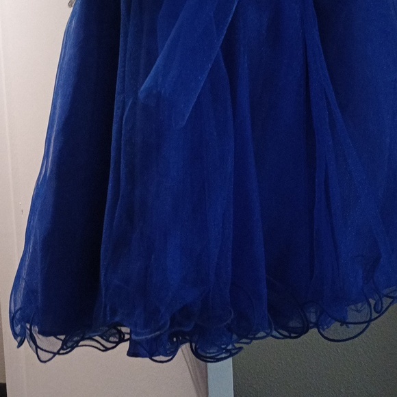 Girls Flower Girl Dress/blue and gold FORMAL DRESS - Picture 4 of 10